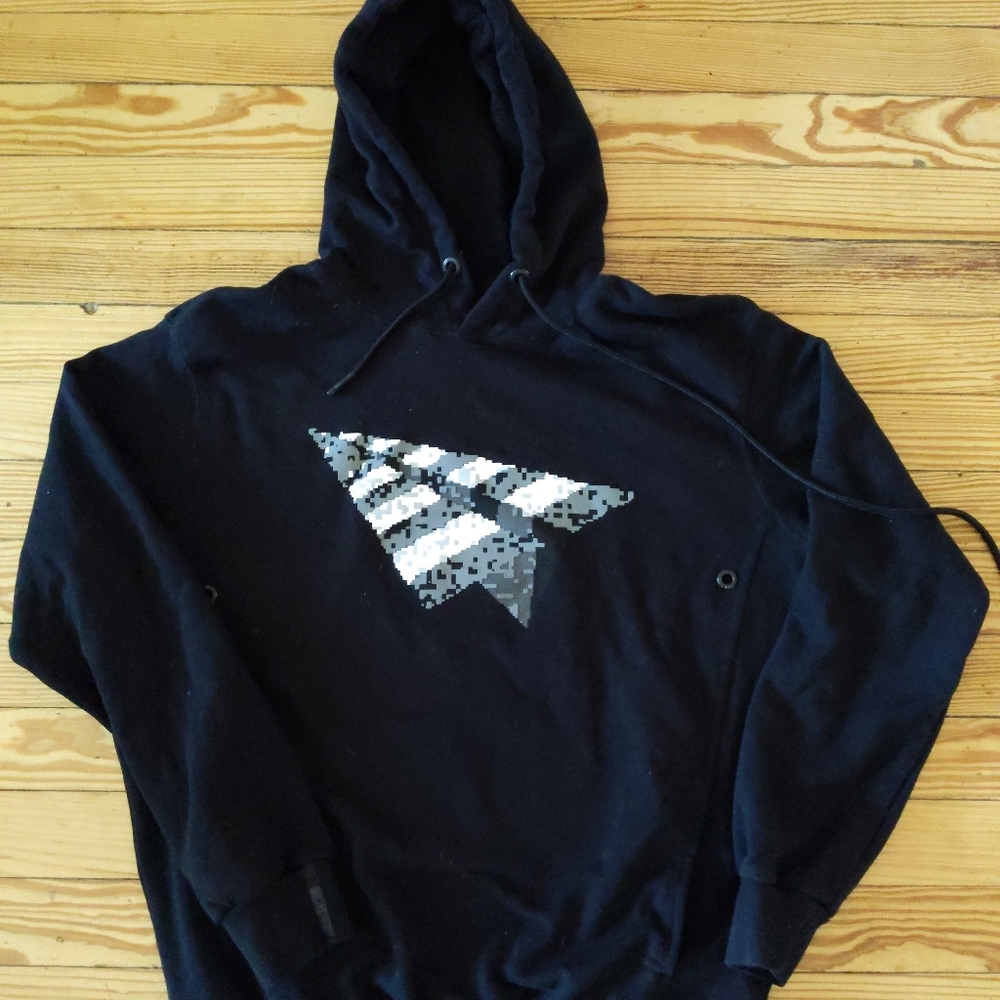 Black Paper Planes Digital Plane Hoodie